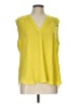 Unbranded 100% Polyester Yellow Sleeveless Blouse Size L (estimated) - photo 1
