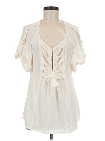 Nanette Lepore Short Sleeve Silk Top (view 1)