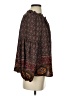 Blu Pepper 100% Polyester Brown Long Sleeve Blouse Size S - photo 4