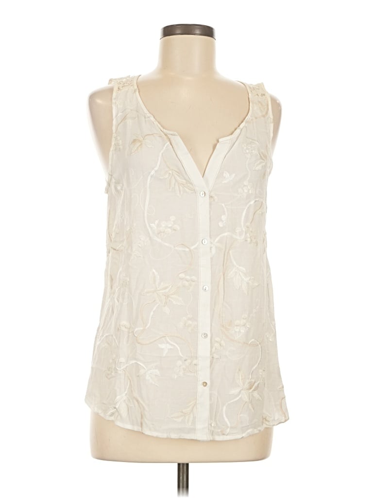 Pre-owned Tiny Sleeveless Blouse In Ivory
