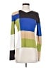 August Silk Color Block Blue Pullover Sweater Size S - photo 1