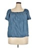 Daniel Rainn Blue Short Sleeve Blouse Size XXL - photo 1