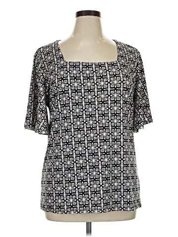 JM Collection Short Sleeve Blouse (view 1)