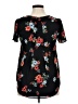 Unbranded Floral Black Short Sleeve Blouse Size XL (estimated) - photo 2