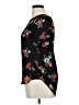 Unbranded Floral Black Short Sleeve Blouse Size XL (estimated) - photo 5