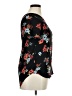 Unbranded Floral Black Short Sleeve Blouse Size XL (estimated) - photo 4