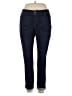 L.L.Bean Chevron-herringbone Blue Jeans Size 14 - photo 1
