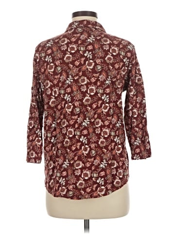 Lands' End 3/4 Sleeve Button-Down Shirt (view 2)