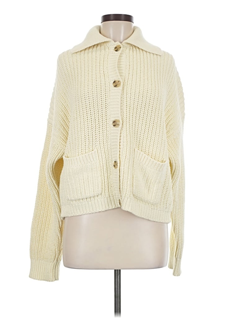 Pre-owned Jcrew Cardigan Sweater In Ivory