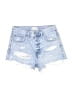 PacSun Hearts Blue Denim Shorts Size 26 waist - photo 1