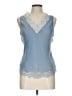 Poleci 100% Polyester Blue Sleeveless Blouse Size 10 - photo 1