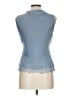 Poleci 100% Polyester Blue Sleeveless Blouse Size 10 - photo 2
