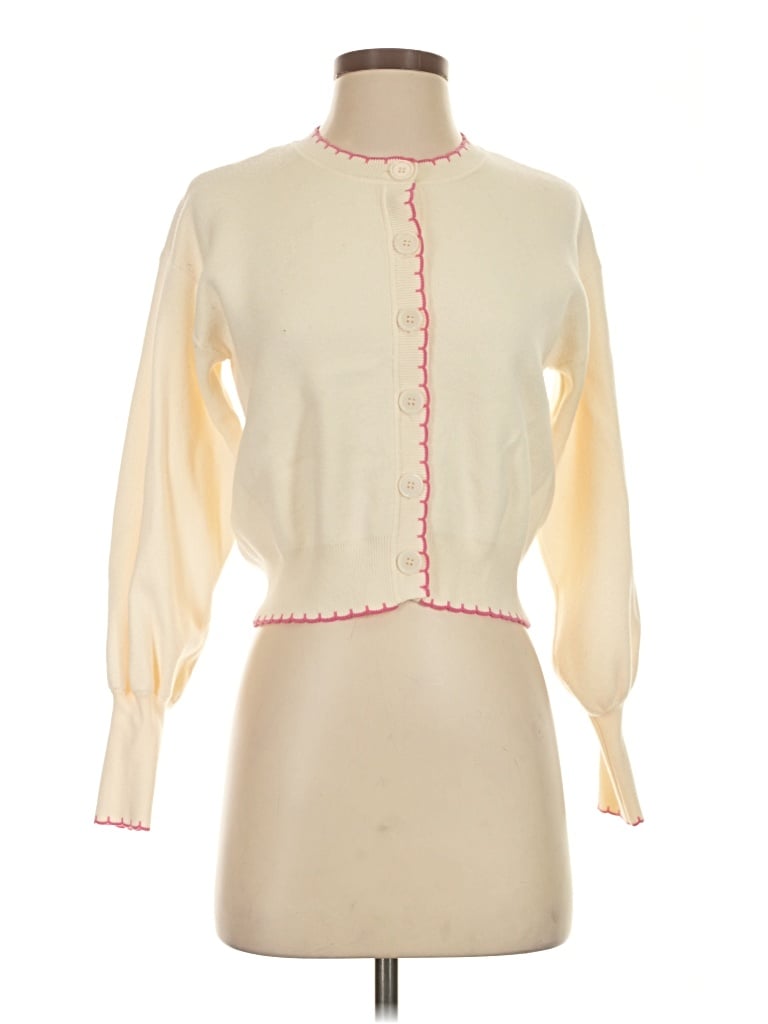 Pre-owned Willow & Wind Cardigan Sweater In Ivory