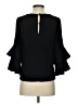 J.Crew 100% Polyester Black 3/4 Sleeve Blouse Size 00 - photo 2