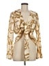 Parker 100% Polyester Gold Long Sleeve Blouse Size M - photo 1