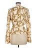 Parker 100% Polyester Gold Long Sleeve Blouse Size M - photo 2