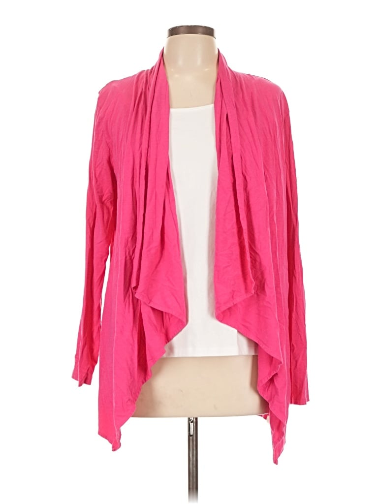 Pre-owned Coolibar Cardigan Sweater In Pink