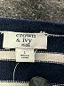 Crown & Ivy 100% Cotton Stripes Blue Pullover Sweater Size L - photo 7