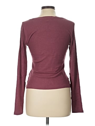 Madewell Brightside Finerib V-Neck Long-Sleeve Tee (view 2)