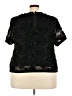 City Chic 100% Polyester Floral Black Short Sleeve Blouse Size 24 Plus (XXL) - photo 2