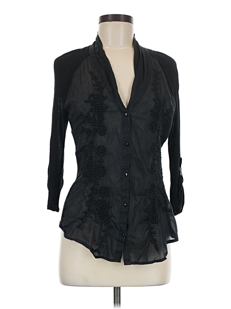 Pre-owned Tiny 3/4 Sleeve Blouse In Black