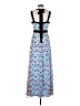 Kenar 100% Polyester Graphic Blue Casual Dress Size S - photo 2