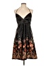 Forever 100% Polyester Paisley Black Cocktail Dress Size L - photo 1