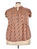 Cocomo Animal Print Orange Short Sleeve Blouse Size 3X - photo 1