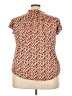 Cocomo Animal Print Orange Short Sleeve Blouse Size 3X - photo 2