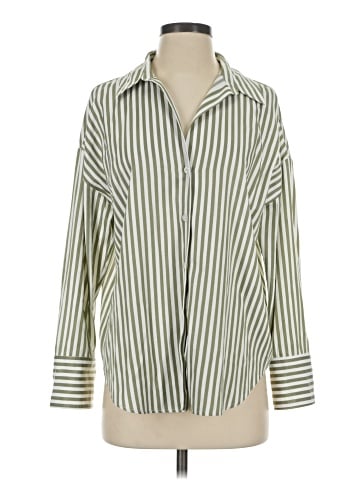 Zara 3/4 Sleeve Button-Down Shirt (view 1)
