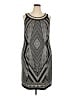 Sandra Darren Graphic Silver Cocktail Dress Size 18 - photo 1