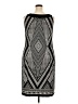 Sandra Darren Graphic Silver Cocktail Dress Size 18 - photo 2