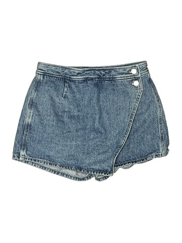 Madewell Denim Micro Mini Skort in Northam Wash (view 1)