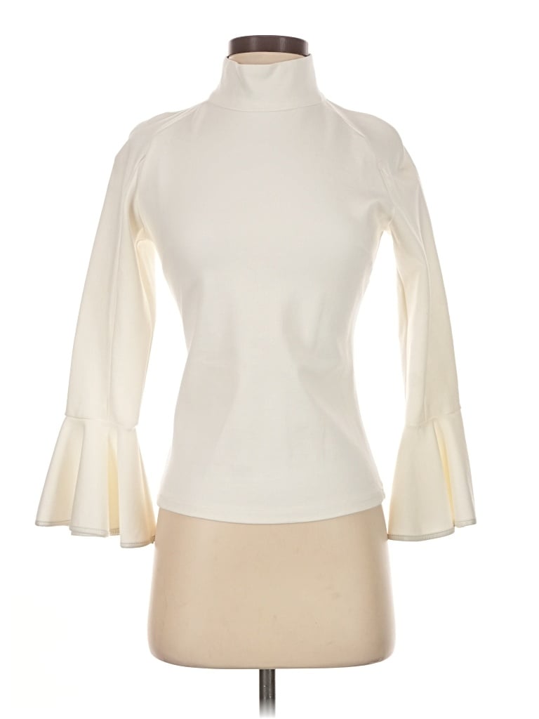 Pre-owned Chicwish 3/4 Sleeve Blouse In Ivory