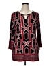 JM Collection Red 3/4 Sleeve Blouse Size XL - photo 1
