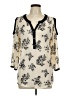 Hazel Ivory 3/4 Sleeve Blouse Size L (estimated) - photo 1