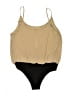Double Zero 100% Polyester Tan Bodysuit Size S - photo 2