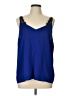 Express 100% Polyester Blue Sleeveless Blouse Size L - photo 1