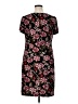 Perceptions Floral Black Casual Dress Size 14 - photo 2