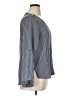 Zara Basic Stripes Gray Long Sleeve Blouse Size XL - photo 4