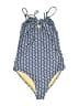 Old Navy Print Blue One Piece Swimsuit Size M - photo 1