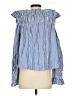 Steve Madden Stripes Blue Sleeveless Blouse Size S - photo 2