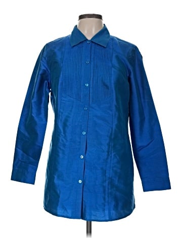 Chico's Long Sleeve Silk Top (view 1)