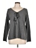Garnet Hill 100% Cashmere Gray Cashmere Pullover Sweater Size L - photo 1