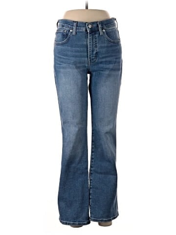 Madewell Kick Out Crop Jeans in Mather Wash (view 1)