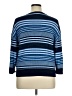 Ann Taylor LOFT Outlet 100% Cotton Stripes Blue Pullover Sweater Size XL - photo 2