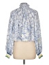 Tibi 100% Polyester Blue 3/4 Sleeve Blouse Size L - photo 2