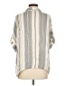 Gilli 100% Rayon Stripes Gray Silver 3/4 Sleeve Button-Down Shirt Size 0X - photo 2