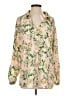 NY Collection 100% Polyester Floral Pink Green Long Sleeve Blouse Size XL (estimated) - photo 1