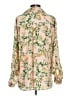 NY Collection 100% Polyester Floral Pink Green Long Sleeve Blouse Size XL (estimated) - photo 2
